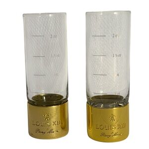 Set Of‎ 2 - REMY MARTIN LOUIS XIII 2oz GOLD JIGGER SHOT GLASS